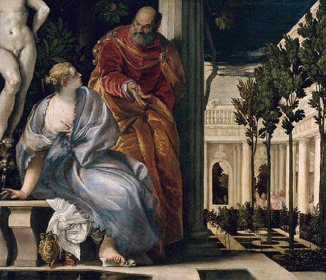 Paolo Veronese Bathsheba at Bath, Paolo Veronese oil painting picture